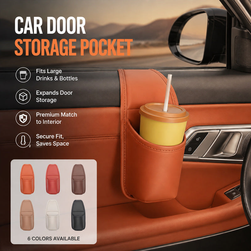 🚗 Poche de portière multifonctionnelle — Augmentez votre espace de rangement et gardez vos boissons en sécurité lors de chaque trajet ! ✨🥤