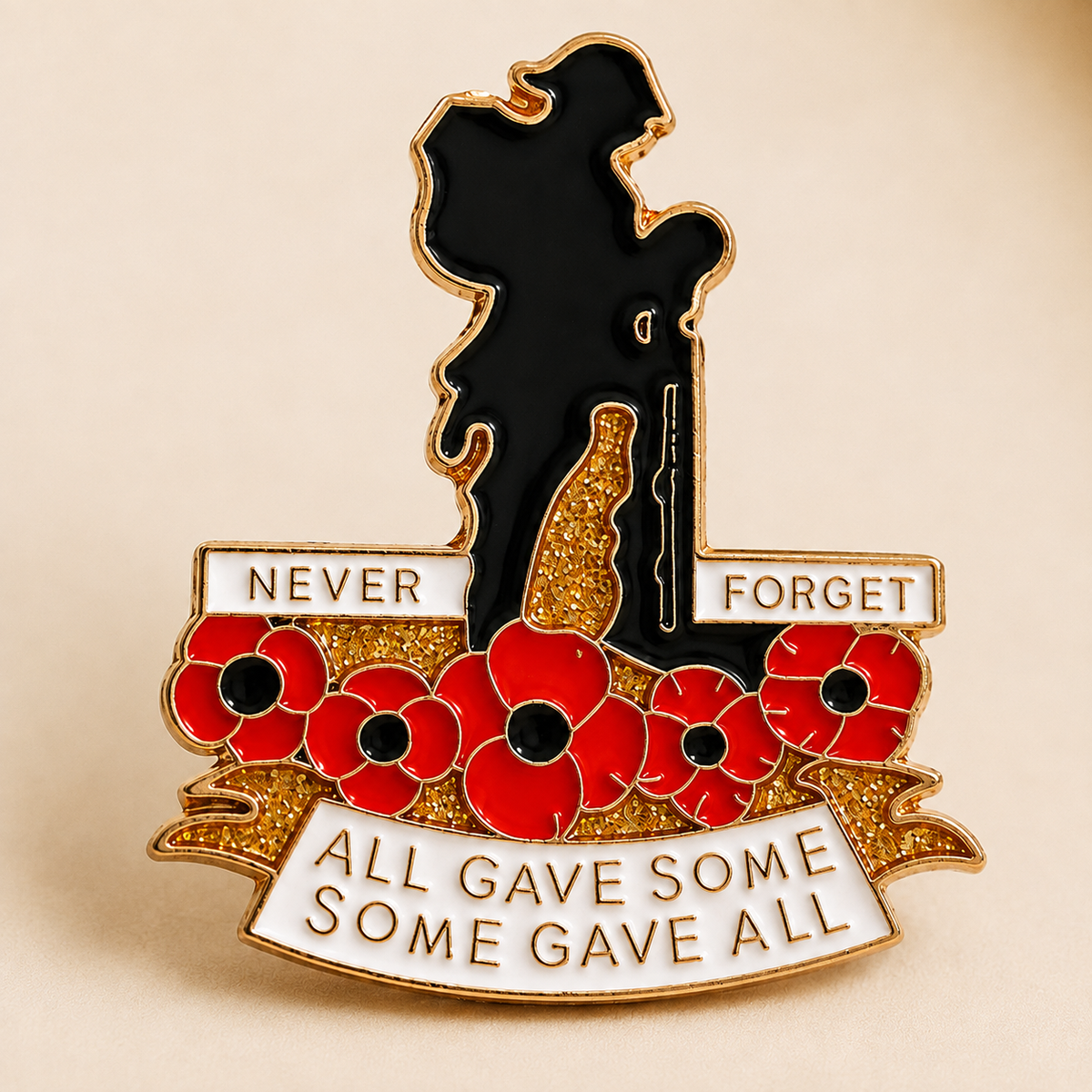 🌺🪖 Honneur. Souvenez-vous. N'oubliez jamais. — Broche commémorative du 111e anniversaire du Coquelicot Rouge