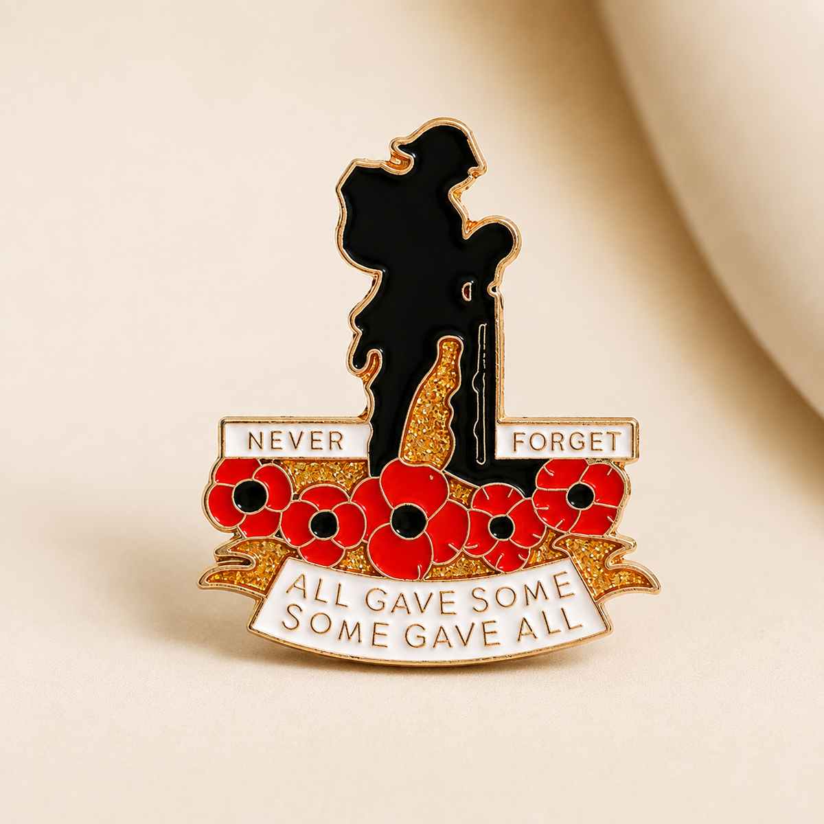 🌺🪖 Honneur. Souvenez-vous. N'oubliez jamais. — Broche commémorative du 111e anniversaire du Coquelicot Rouge