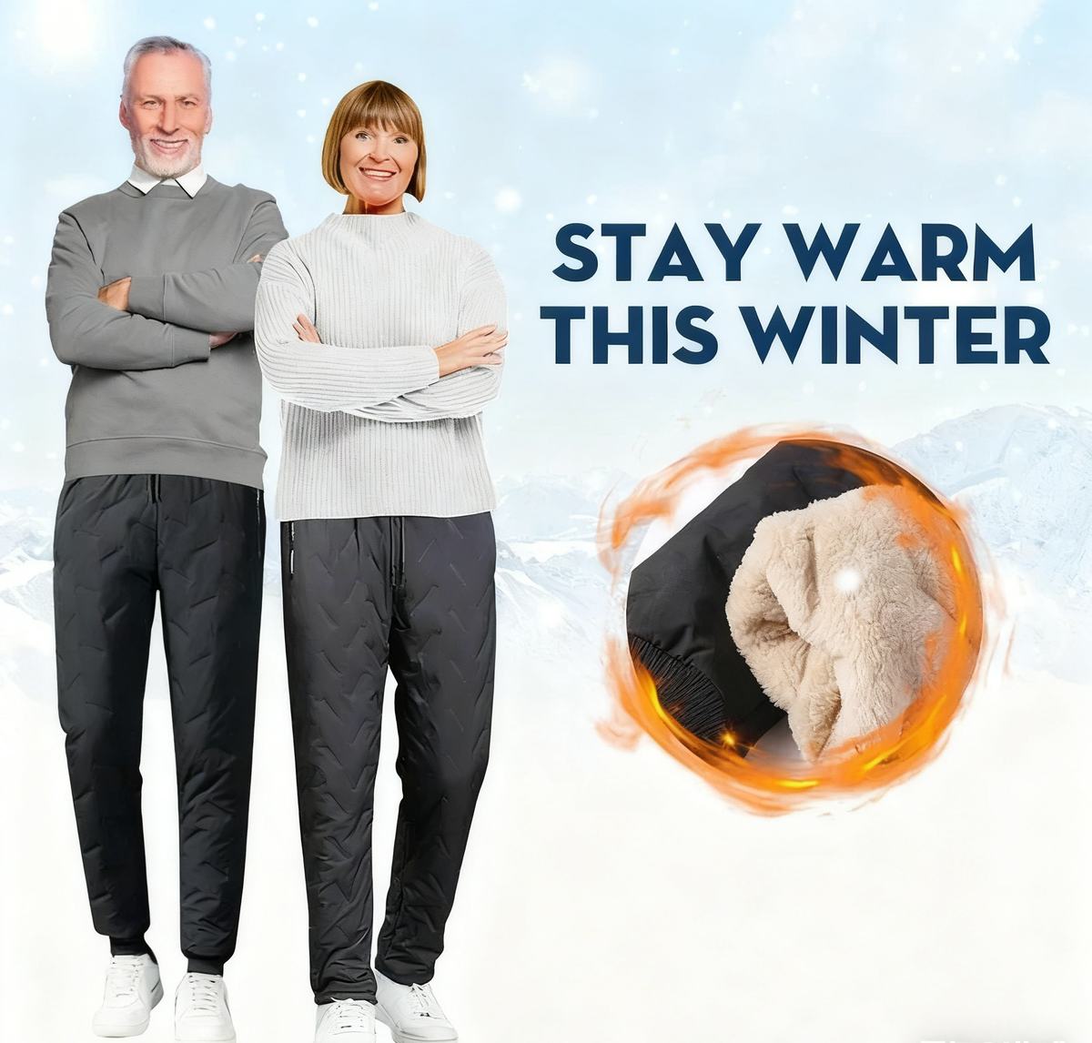 🧣 Pantalon imperméable doublé en polaire – Unisexe, chaud et prêt pour l'hiver🔥