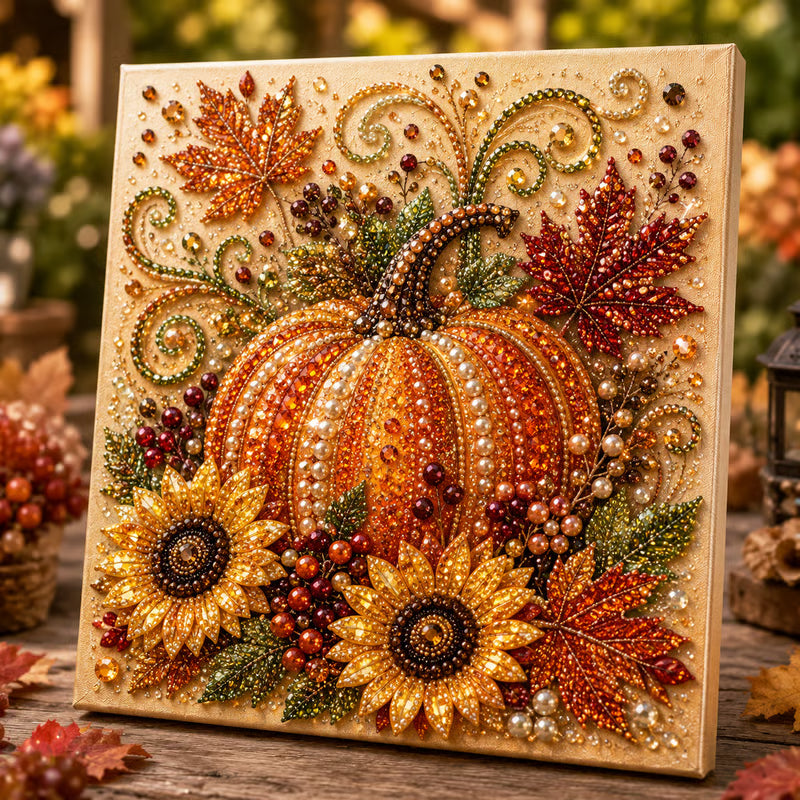 🍂💎 Kit de peinture nacrée d'automne – Activité manuelle relaxante pour créer des œuvres d'art automnales étincelantes 🖌️