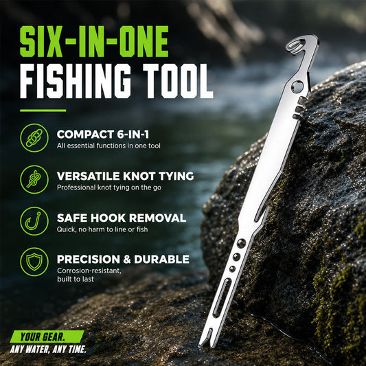 🎣 Outil multifonctionnel 6 en 1 pour nouer les hameçons et retirer les hameçons