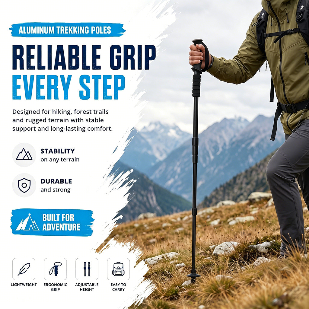 👨‍🦯 Bâton de Randonnée Antichoc — Confort et Stabilité sur Tous Terrains ! ⛰️
