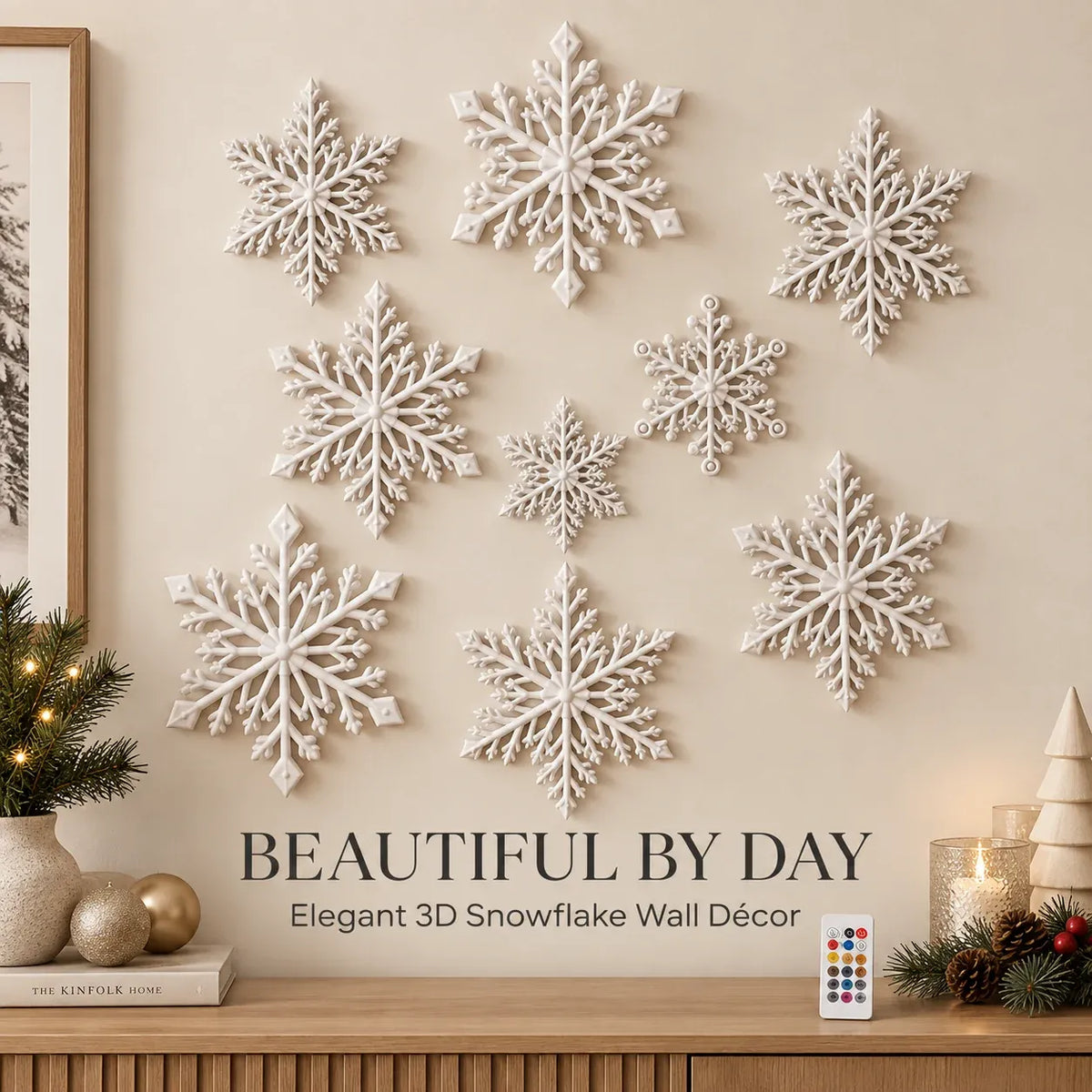 ❄️✨ Guirlande murale LED flocons de neige — accrochez‑la et transformez votre intérieur en paysage hivernal