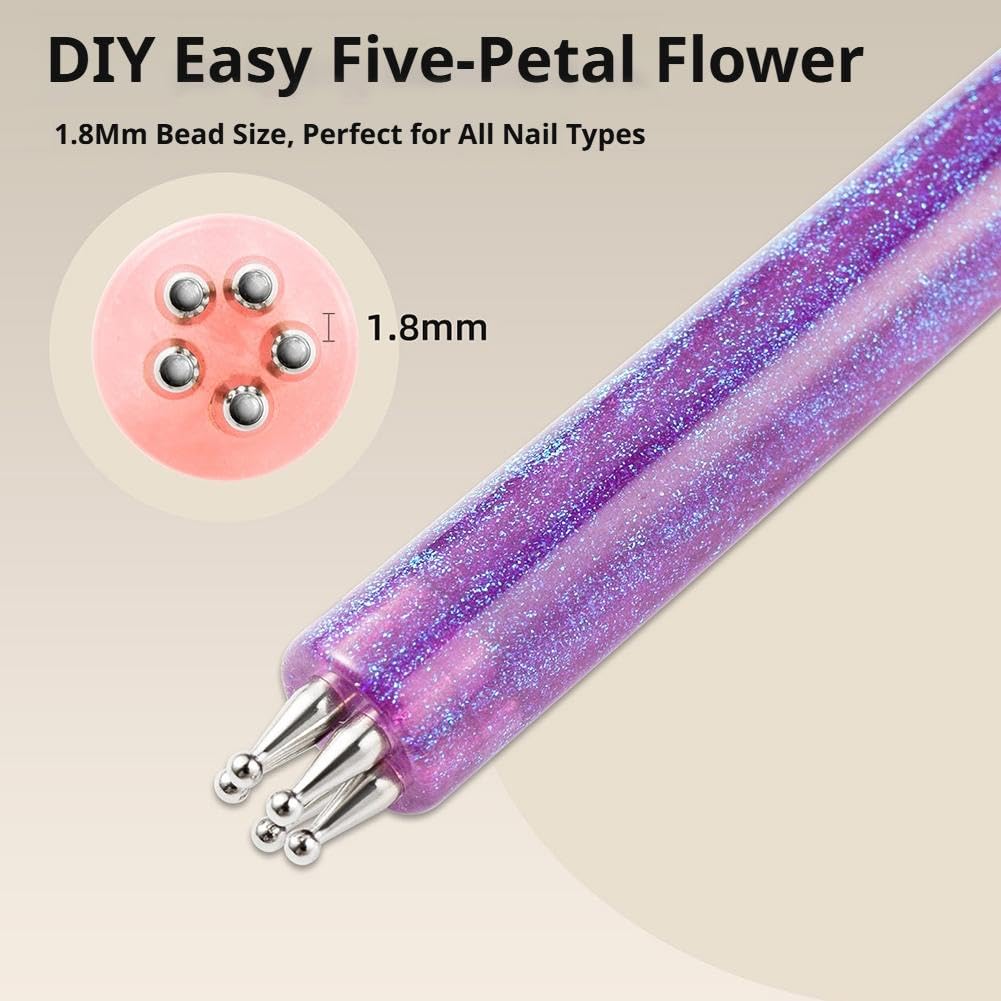 🎁1 acheté, 1 offert🌸Stylo de Pointage Manucure Fleur à 5 Pétales ✨