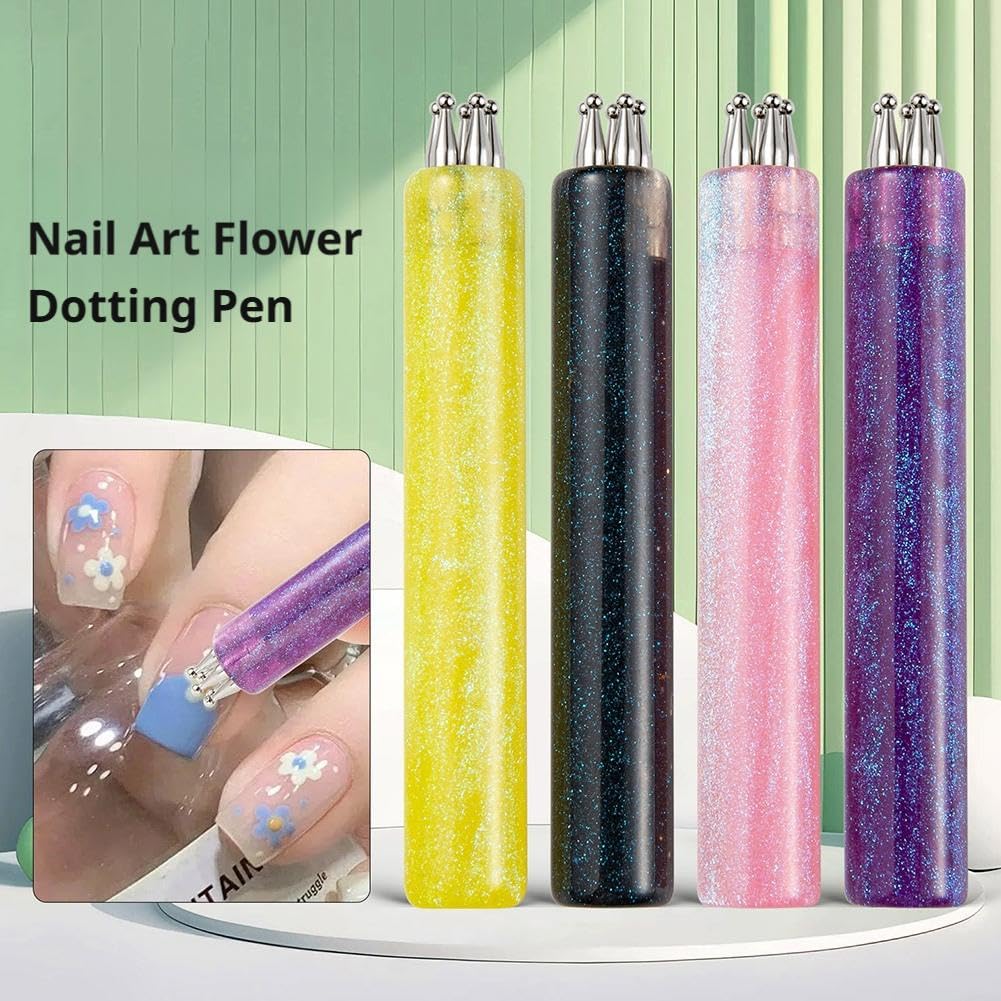 🎁1 acheté, 1 offert🌸Stylo de Pointage Manucure Fleur à 5 Pétales ✨