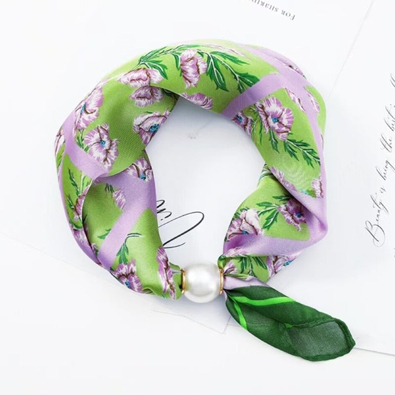 🤍 Collier foulard en perles avec fermoir magnétique - Un style instantané en quelques secondes ! ✨📦