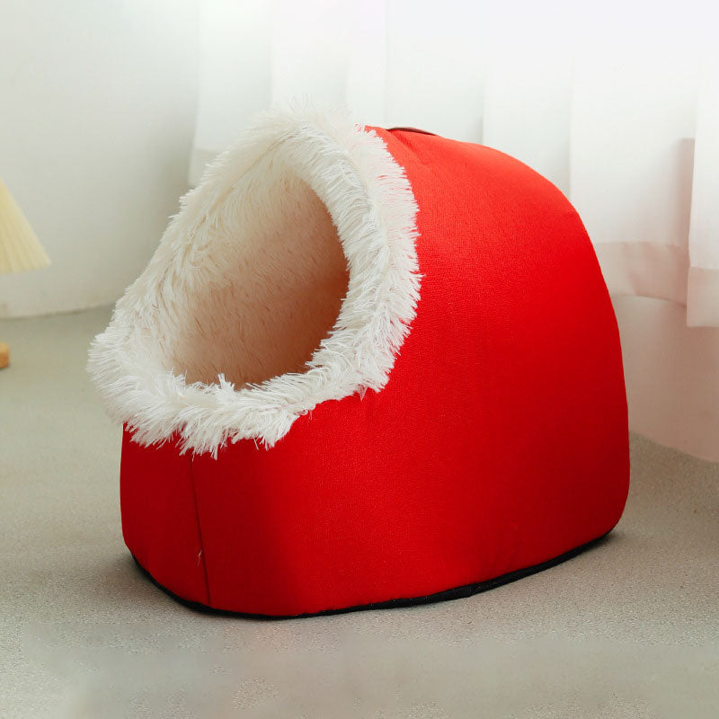 🐾Lit d'Hiver Chaleureux et Caverneux pour Animaux de Compagnie