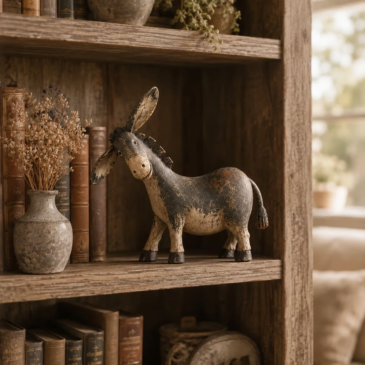 🐴🤎 Statuette d’âne rustique — une touche de douceur pour vos coins préférés