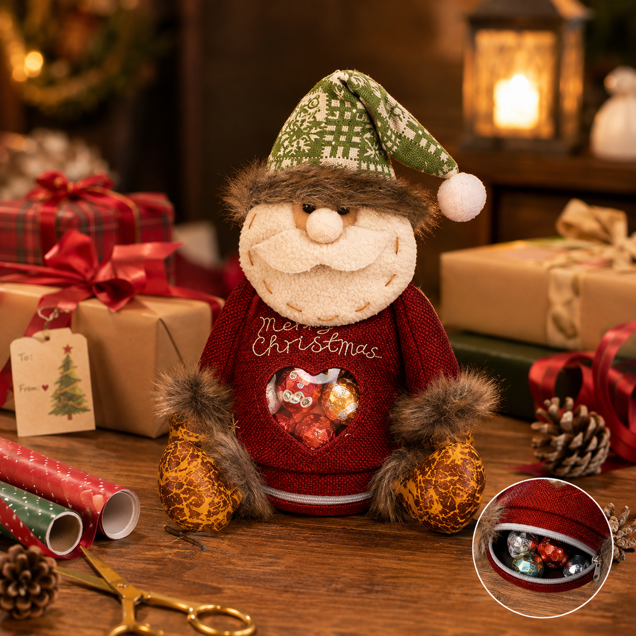 🎄🎁 Sacs‑cadeaux de Noël – réutilisables, spacieux, pour une magie festive
