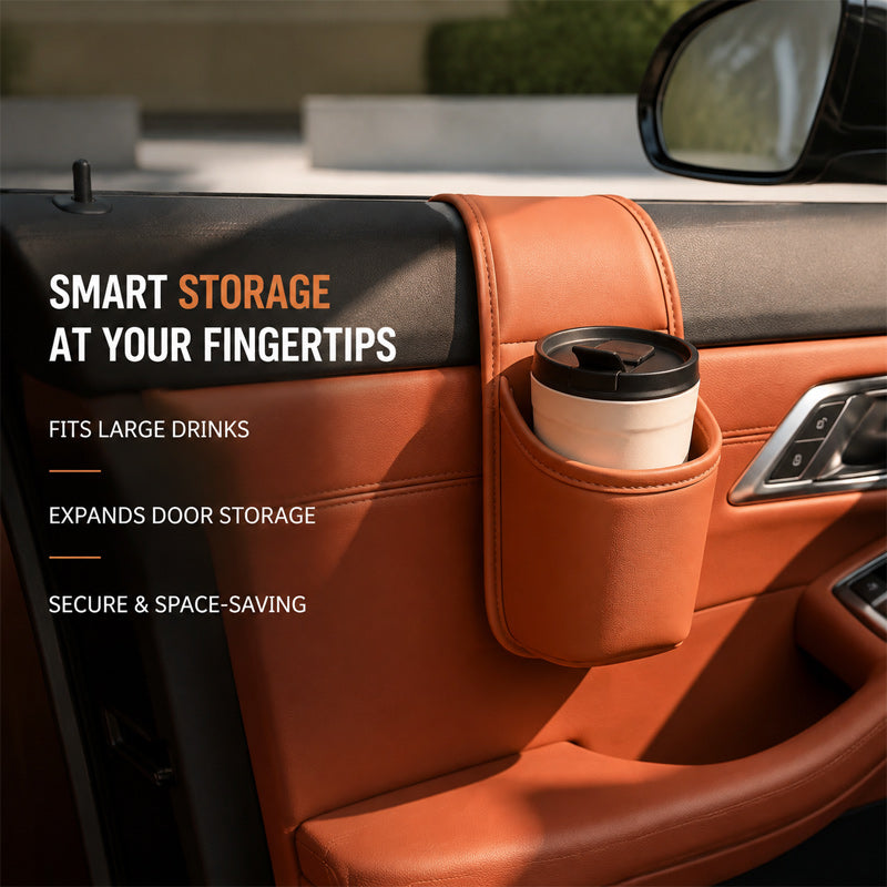 🚗 Poche de portière multifonctionnelle — Augmentez votre espace de rangement et gardez vos boissons en sécurité lors de chaque trajet ! ✨🥤