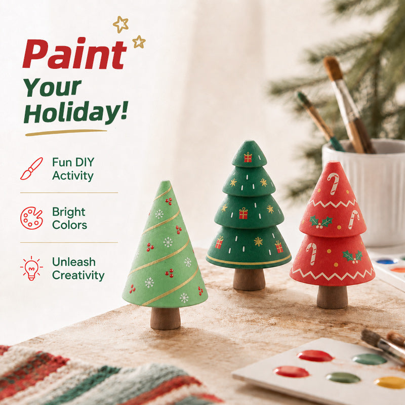 🎄🎨 Kit de sapin de Noël en bois à faire soi-même — Colorez votre Noël à votre façon