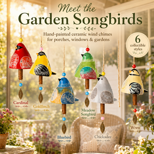 🐦 Oiseaux de jardin à suspendre – Six petites couleurs qui font chanter votre coin de jardin