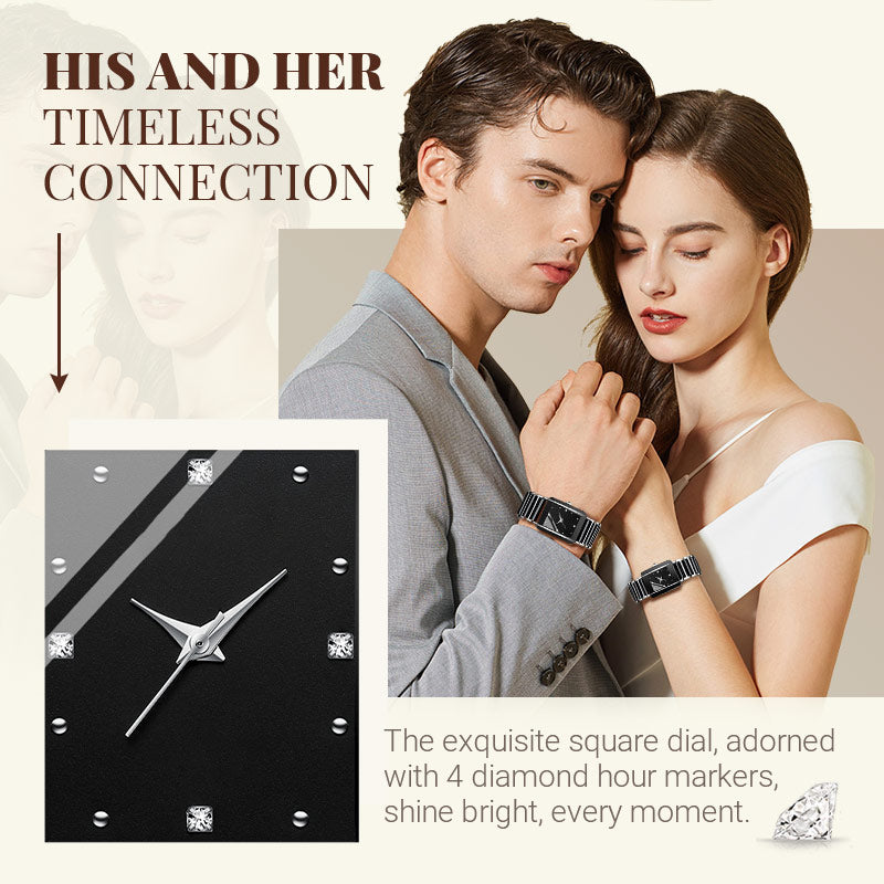 ⌚ Montre à quartz carrée en céramique tendance