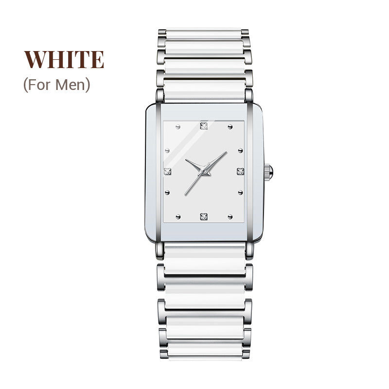 ⌚ Montre à quartz carrée en céramique tendance