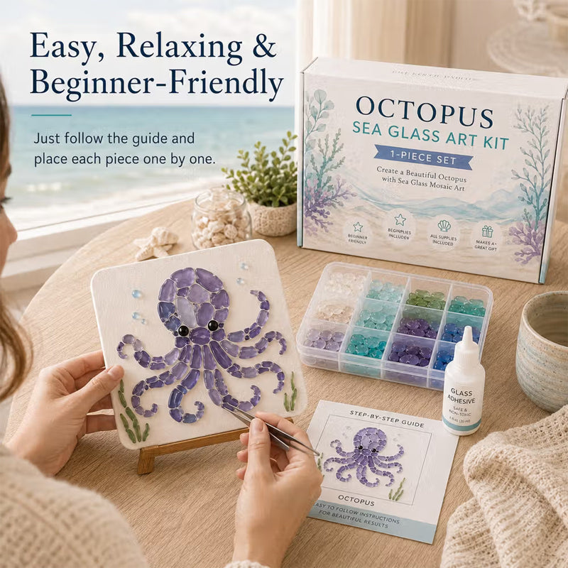 🌊✨ Kit d'art DIY sur le thème de l'océan – Créez un chef-d'œuvre en mosaïque époustouflant