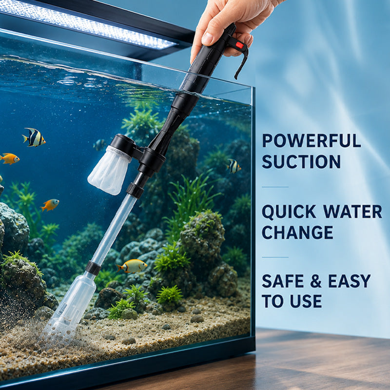 🔥40 % de réduction 🐠Nettoyeur & Aspirateur Électrique d'Aquarium 4-en-1 ✨