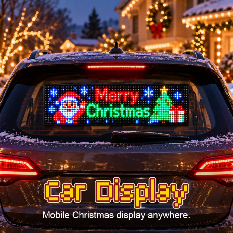 🎅 Écran LED animé pour voiture – Faites participer votre voiture à Noël