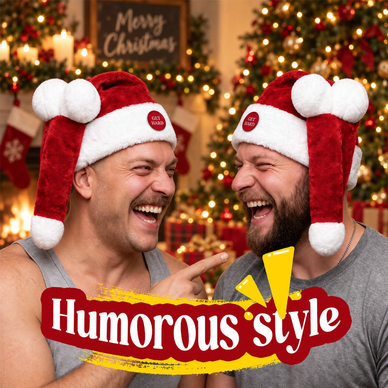 🎅😂 Chapeau de Père Noël mobile rigolo--appuyez et regardez-le bouger