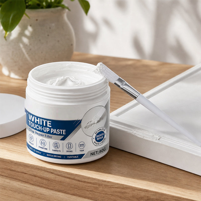 🏡Pâte de réparation blanche pour meubles (avec pinceau inclus, offre à durée limitée)