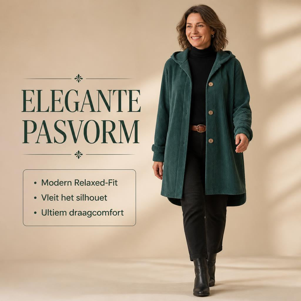 🧥 Profitez de l'automne : Manteau en velours côtelé à capuche merveilleusement chaud et élégant 🍂