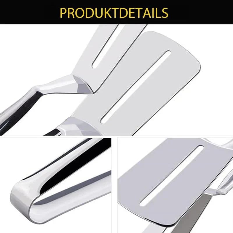🍳🥩 Spatule-pince 2 en 1 en acier inoxydable : révolutionnez votre façon de cuisiner !