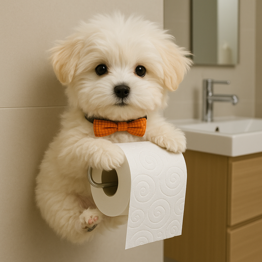 🐾2025 Salle de bain Vente immédiate : 🐕Porte-papier doux pour chiot