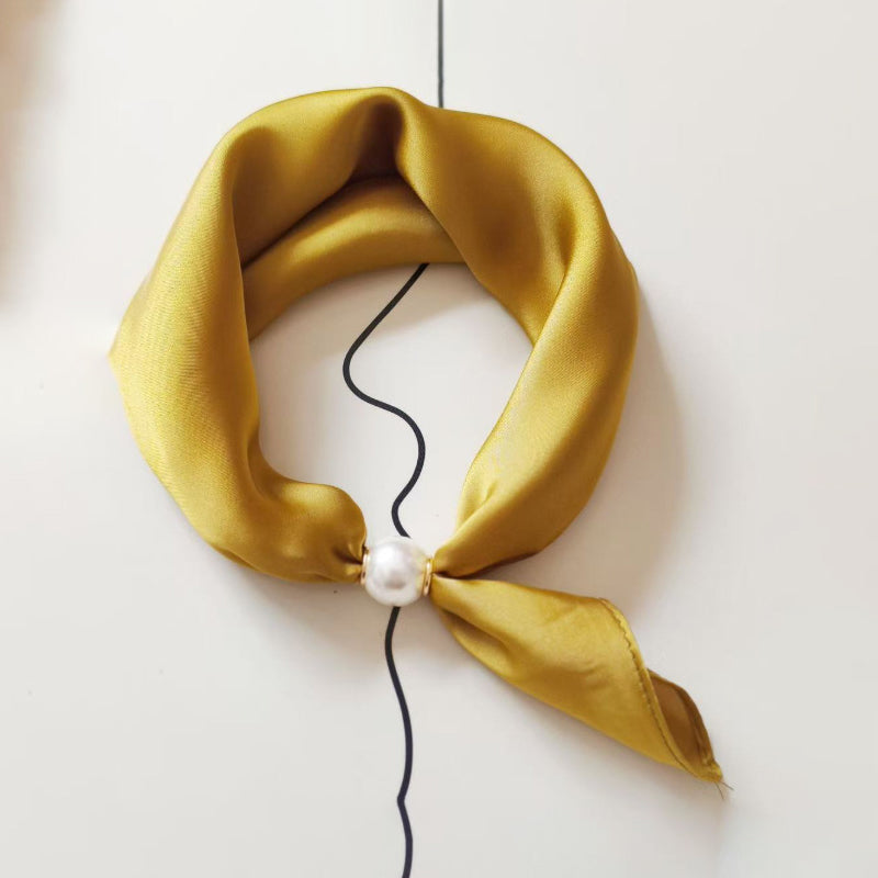 🤍 Collier foulard en perles avec fermoir magnétique - Un style instantané en quelques secondes ! ✨📦
