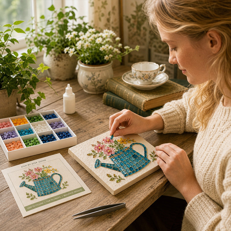 🌻🏡 Kit de mosaïque DIY pour jardin de cottage – Créez votre propre chef-d'œuvre