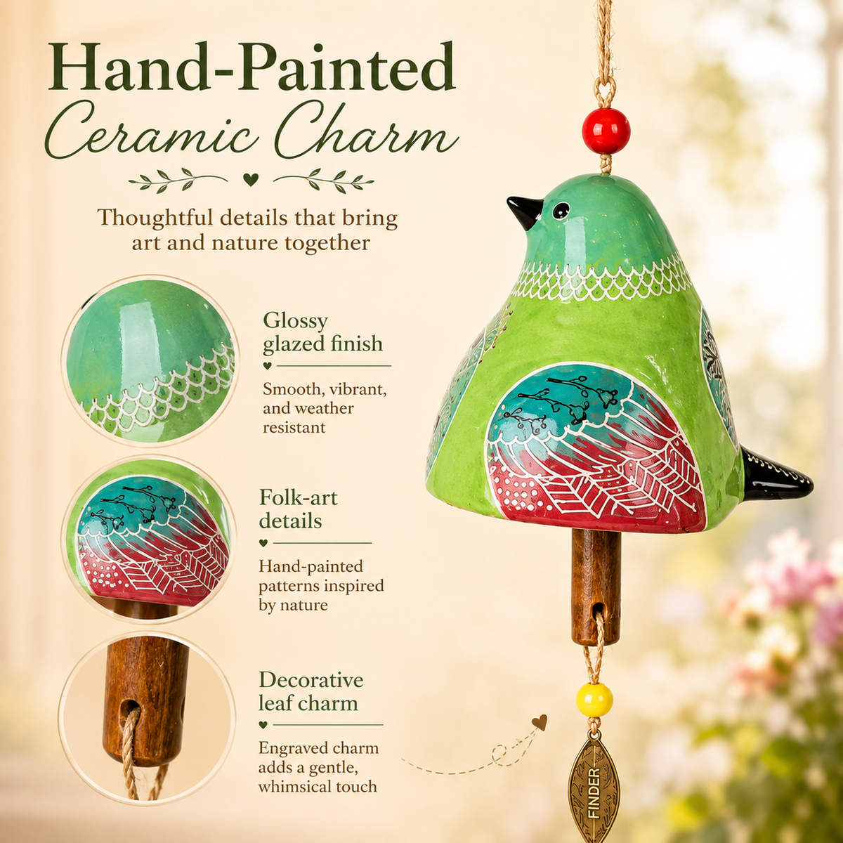🐦 Oiseaux de jardin à suspendre – Six petites couleurs qui font chanter votre coin de jardin