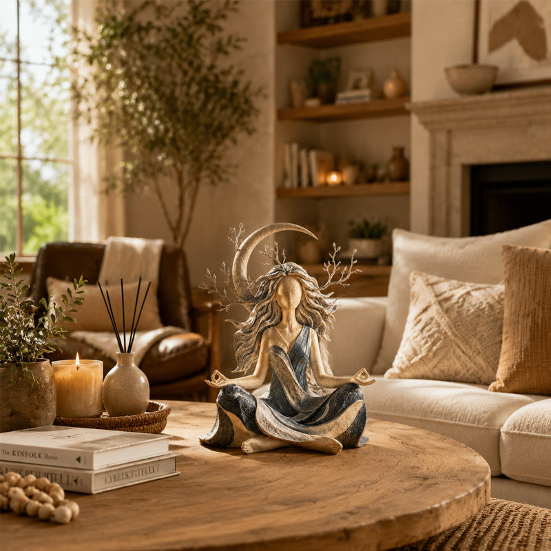🧘‍♀️🌿 Sculpture Déesse de la Nature — Apportez calme et élégance à votre intérieur ! ✨