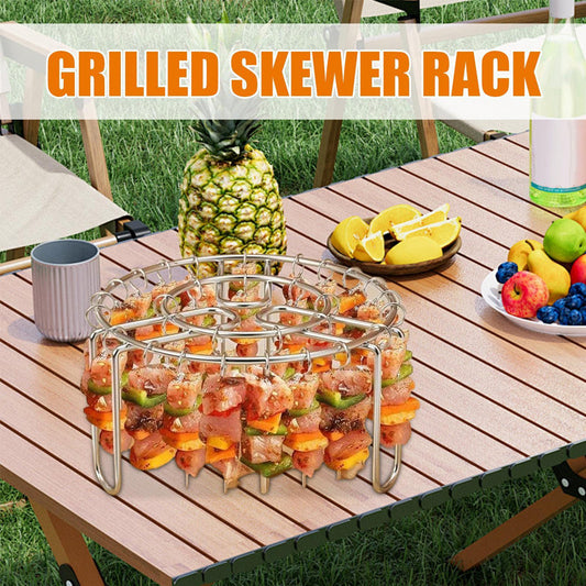 🍢 Grille à Brochettes Verticale pour Air Fryer — Des Brochettes Jouteuses Sans Aucune Manipulation ! 🔥