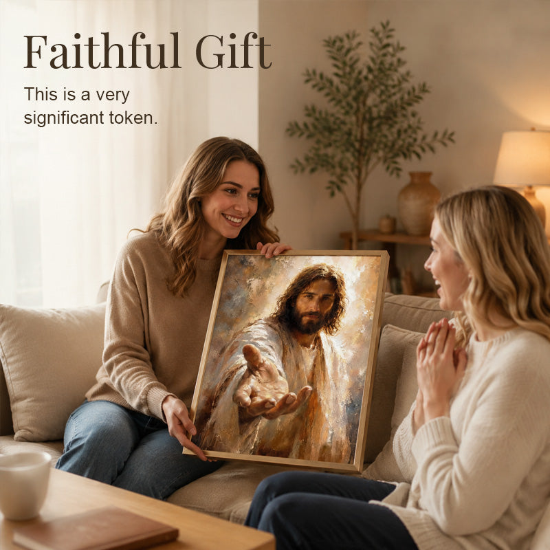 🙏🕯️ Marche avec moi — Décoration murale Jésus pour le cœur fidèle