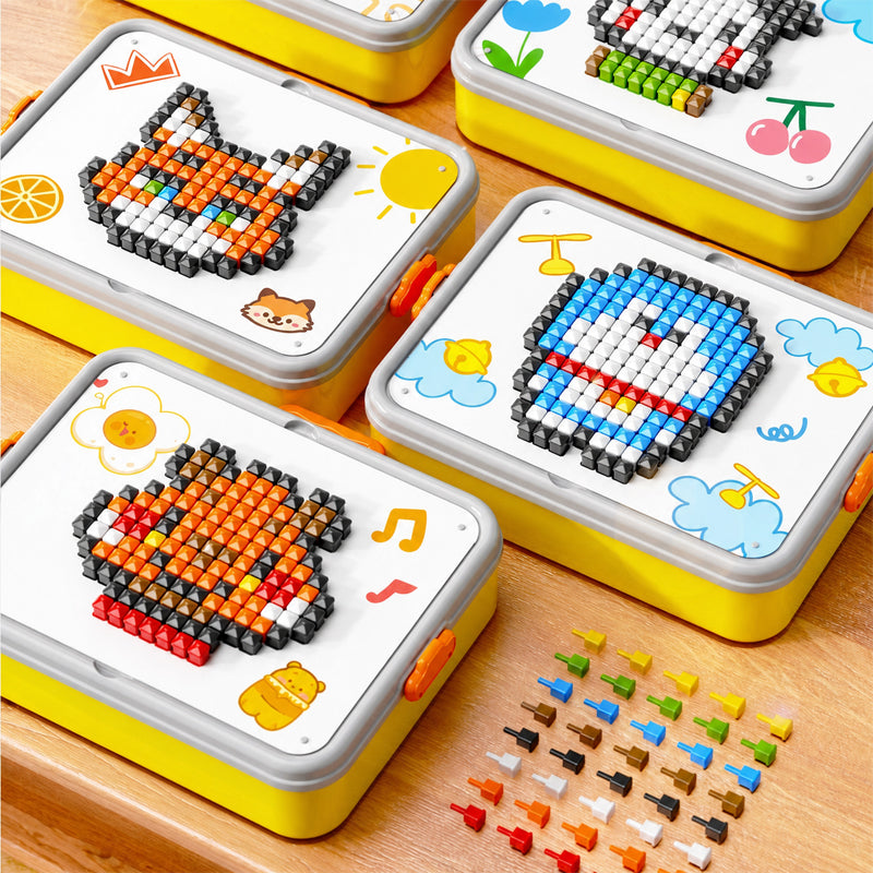 🎨Puzzle champignon à picots pour enfants--Cadeau créatif de construction et de reconnaissance des couleurs