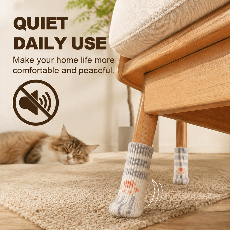 🐾🔇 Des sols plus silencieux, des chaises plus mignonnes — Protège-pieds en forme de pattes de chat