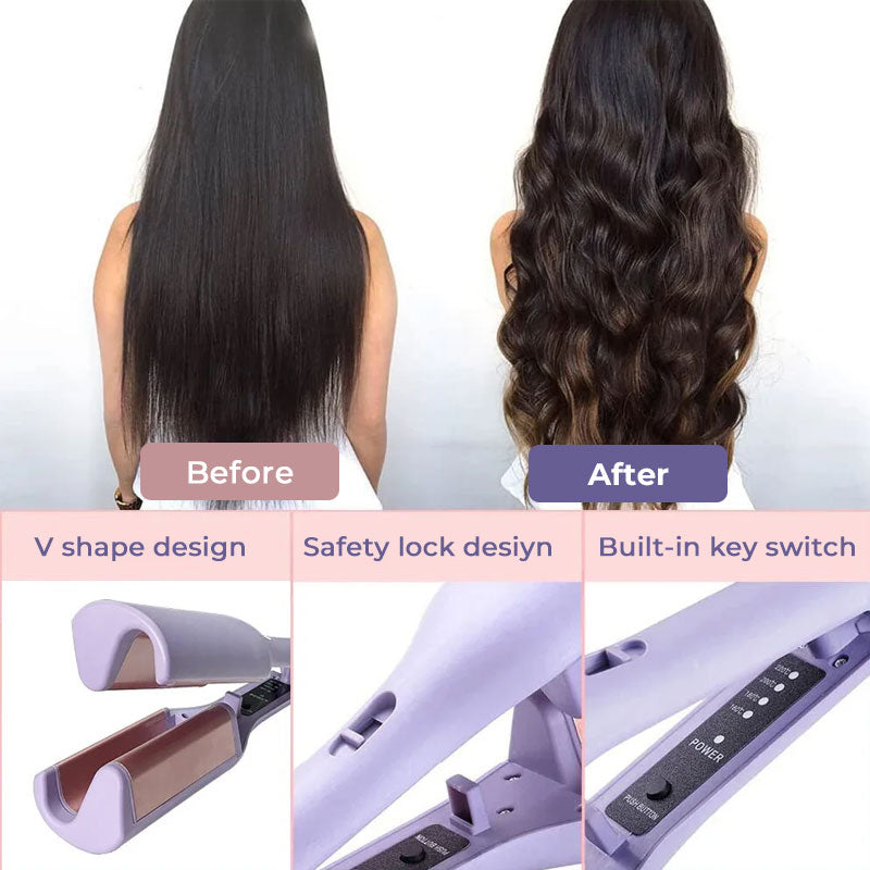 ⏰Promotion hebdomadaire : 47 % de réduction🎀Fer à friser en forme de V de 32 mm