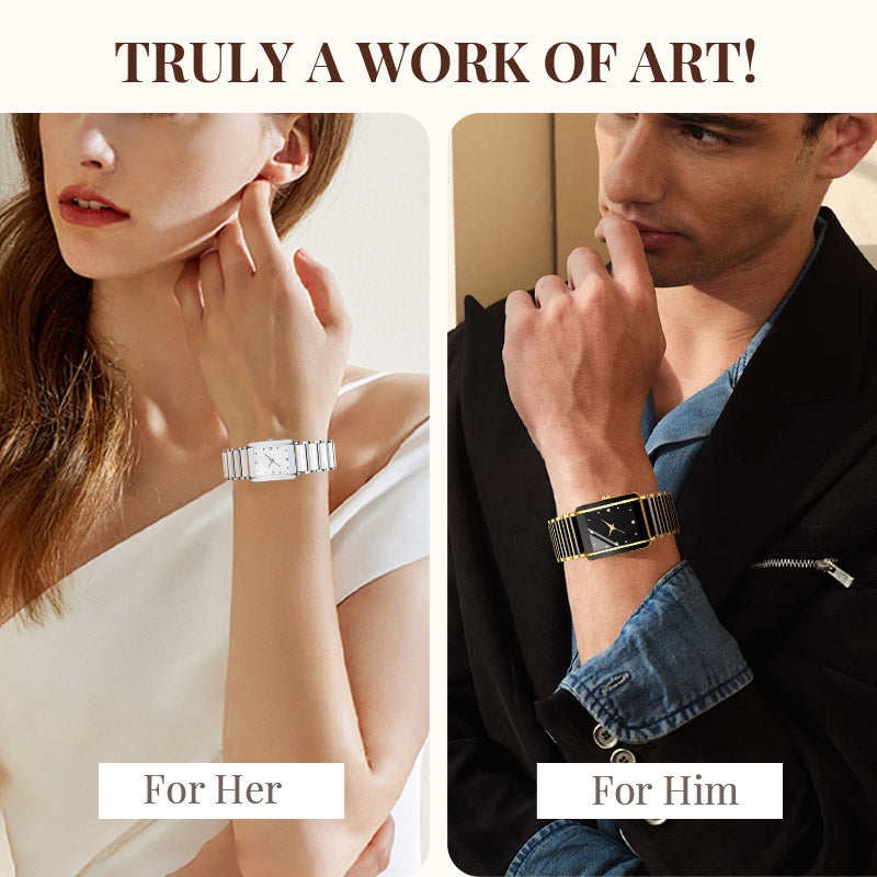 ⌚ Montre à quartz carrée en céramique tendance