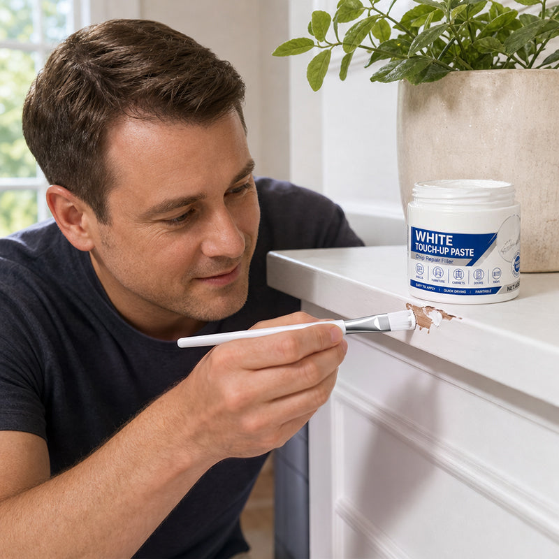 🏡Pâte de réparation blanche pour meubles (avec pinceau inclus, offre à durée limitée)
