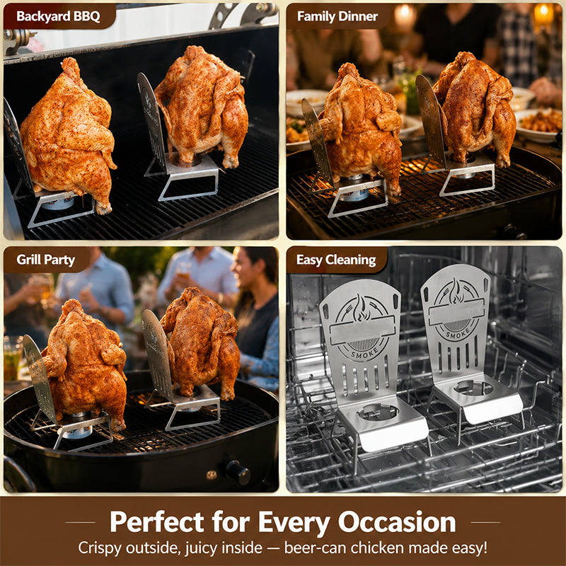 🍻Support pour poulet rôti à la canette de bière : Savourez une peau croustillante et une chair ultra tendre et juteuse ! 🍗✨