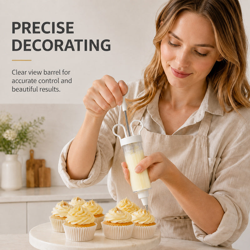 🍰🎂 Pistolet à douille à crème — ajoutez facilement de jolies spirales et de magnifiques détails à vos pâtisseries