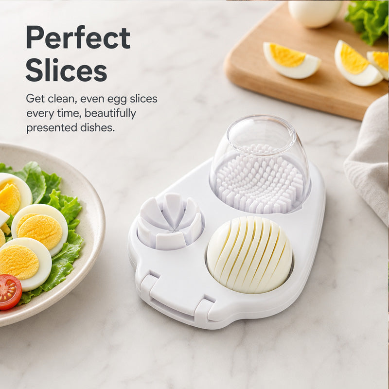 🥚 Coupe-œufs multifonction 3 en 1 - Idéal pour les salades et les garnitures 🔪