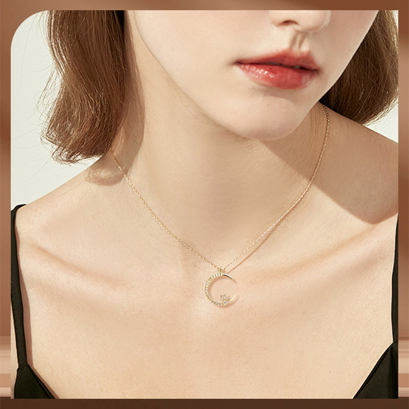 🎁 BUY 1 GET 1 FREE! 🌙✨ Bright Night: Moon Star Necklace – Glow-in-the-Dark Elegance with Celestial Charm 💫🌌