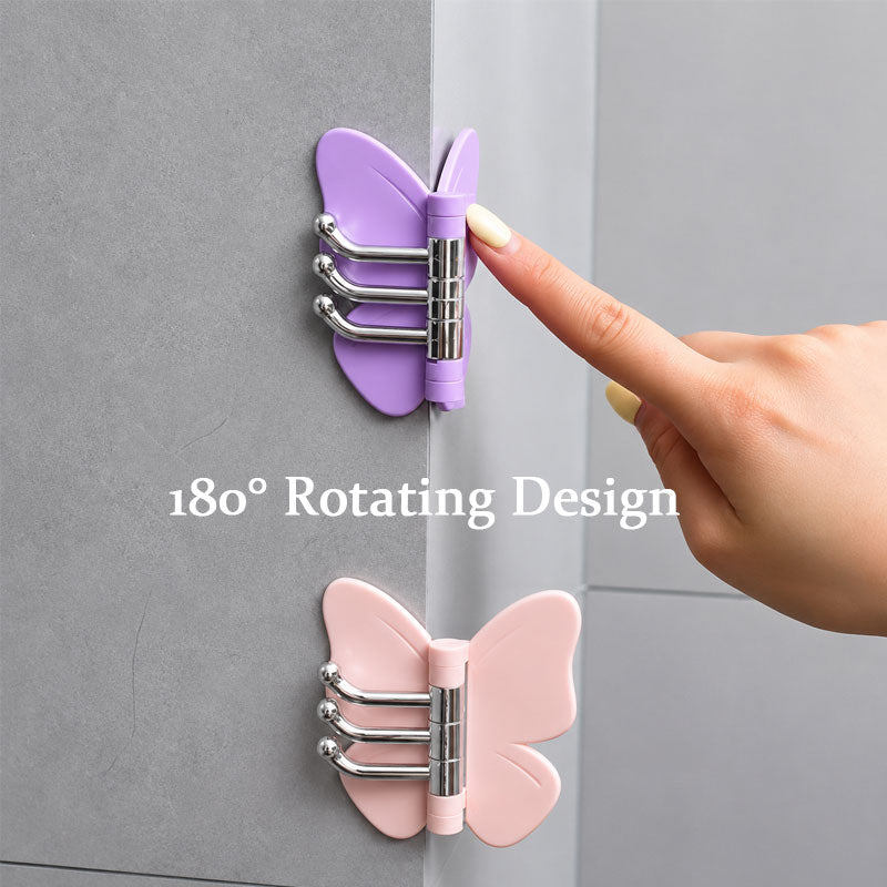 🏡Patère Murale Papillon Orientable – Alliez Charme & Rangement ! 🦋✨