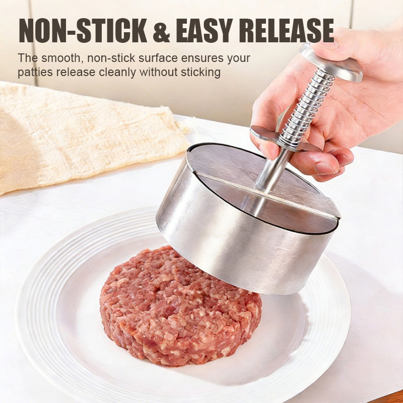 🍔Presse à hamburgers en acier inoxydable  | Réalisez facilement des steaks hachés parfaitement réguliers