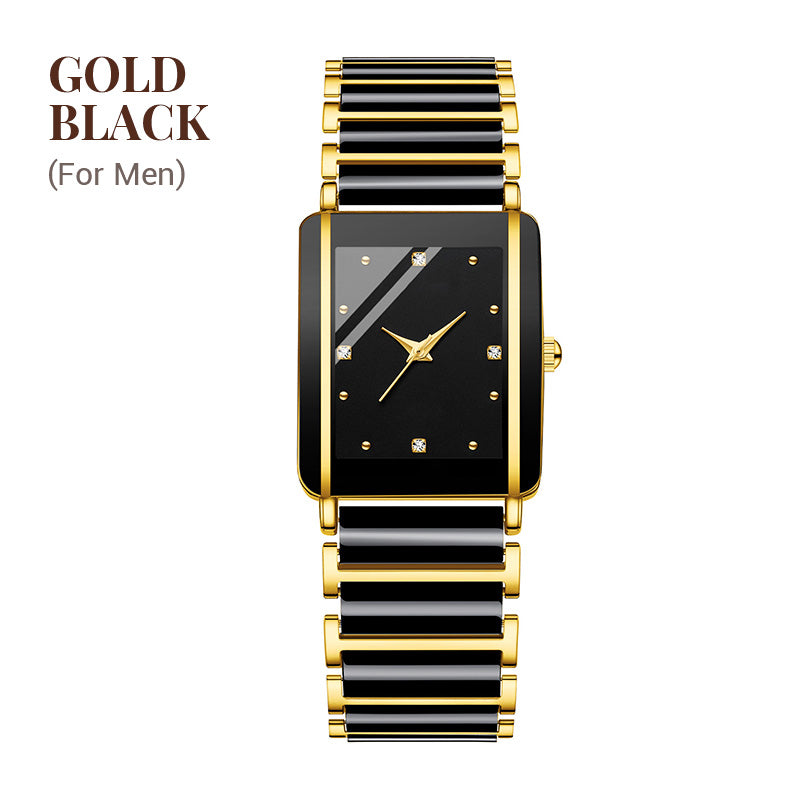 ⌚ Montre à quartz carrée en céramique tendance