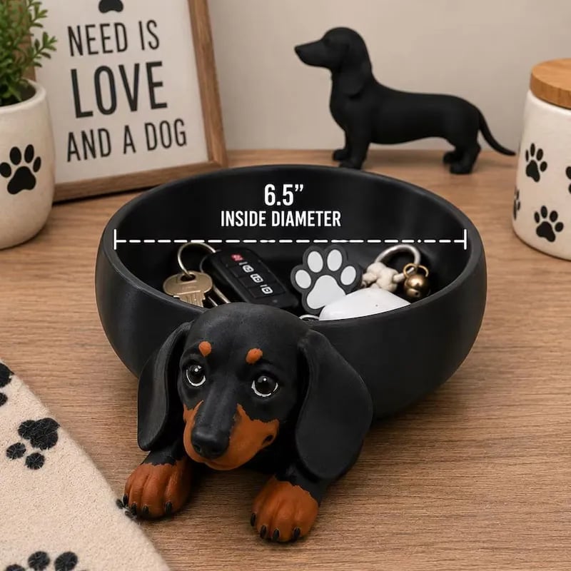🐾Vide-Poche Teckel Imprimé en 3D – Gardez Vos Affaires Rangées avec Style !✨