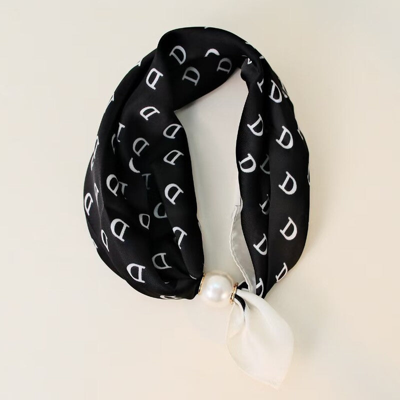 🤍 Collier foulard en perles avec fermoir magnétique - Un style instantané en quelques secondes ! ✨📦