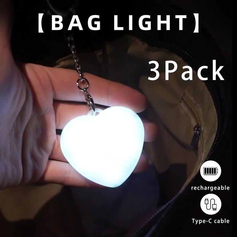 💕Porte-clés LED en forme de cœur avec lampe – interrupteur tactil