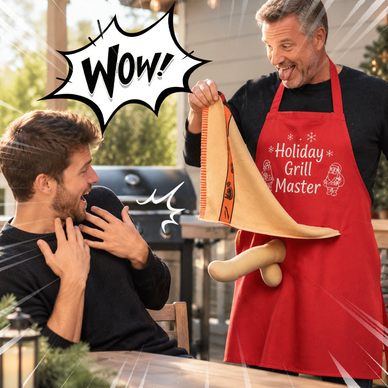 🎄🍖 Tablier de barbecue de Noël rigolo