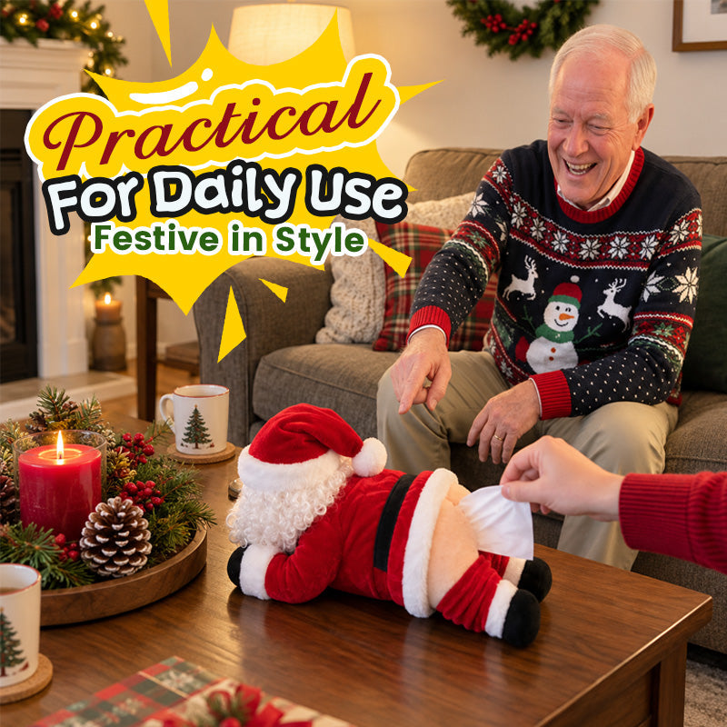 🎅 Boîte à mouchoirs Père Noël rigolote – Ajoutez une touche d'espièglerie à vos décorations de Noël